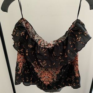 Strapless Free People top